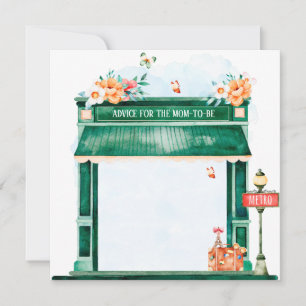 Paris Cafe Boulangerie Watercolor Advice For Mum Invitation