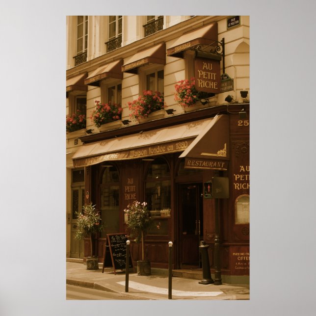 Paris Cafe by Day Poster (Front)