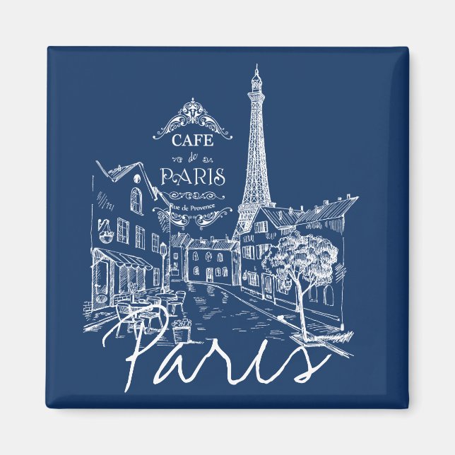 Paris cafe  magnet (Front)