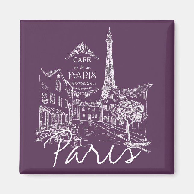 Paris cafe  magnet (Front)