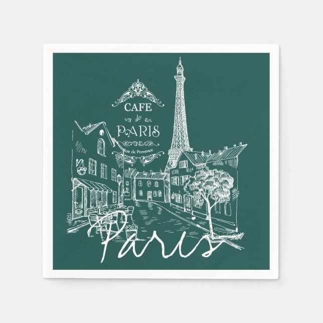 Paris cafe  napkins (Front)