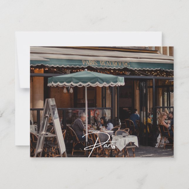 Paris Cafe (Paris) Invitation (Front)