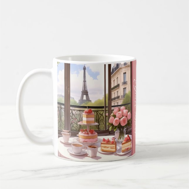 Paris Cafe Patisserie Dessert Cake Coffee Shop Mug (Left)