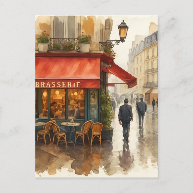 Paris Café Postcard (Front)