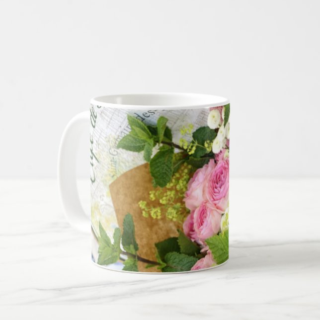 Paris Cafe Rose Classic Mug (Front Left)