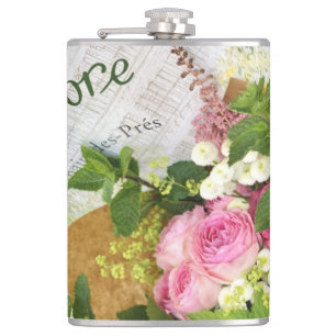 Paris Cafe Rose Flask