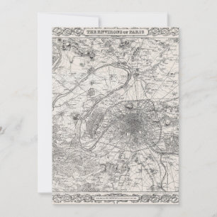Paris capital of France map Invitation