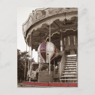 Paris Carousel Postcard