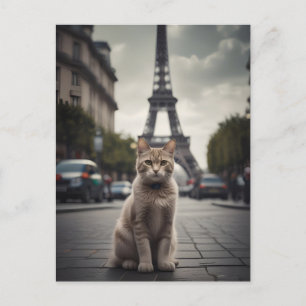 Paris Cat Postcard
