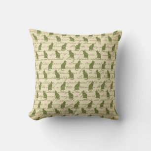 Paris Cats Throw Pillow