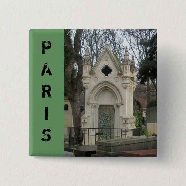 Paris Cemetary 15 Cm Square Badge (Front)