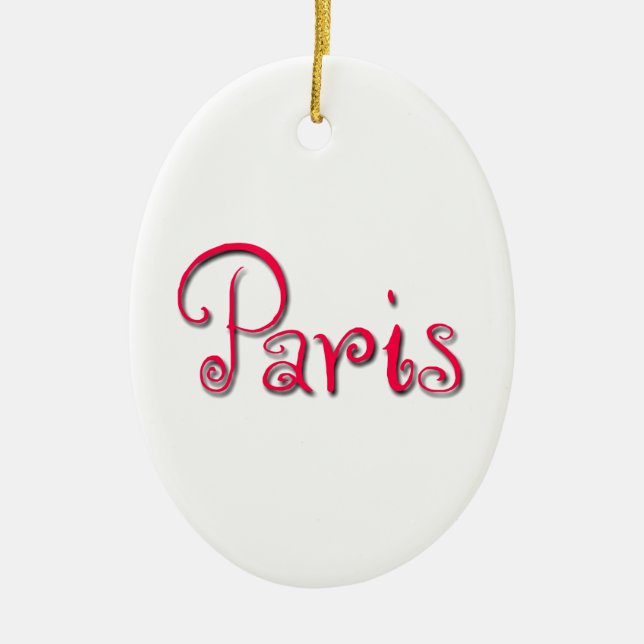 Paris Ceramic Tree Decoration (Front)
