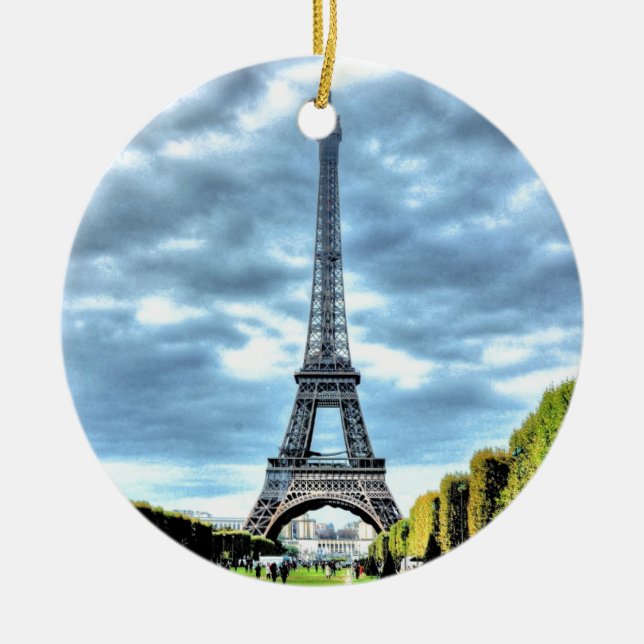 Paris Ceramic Tree Decoration (Front)