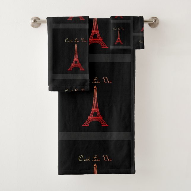 Paris: C'est La Vie Bath Towel Set (Insitu)