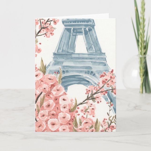 Paris Cherry Blossoms Card (Front)