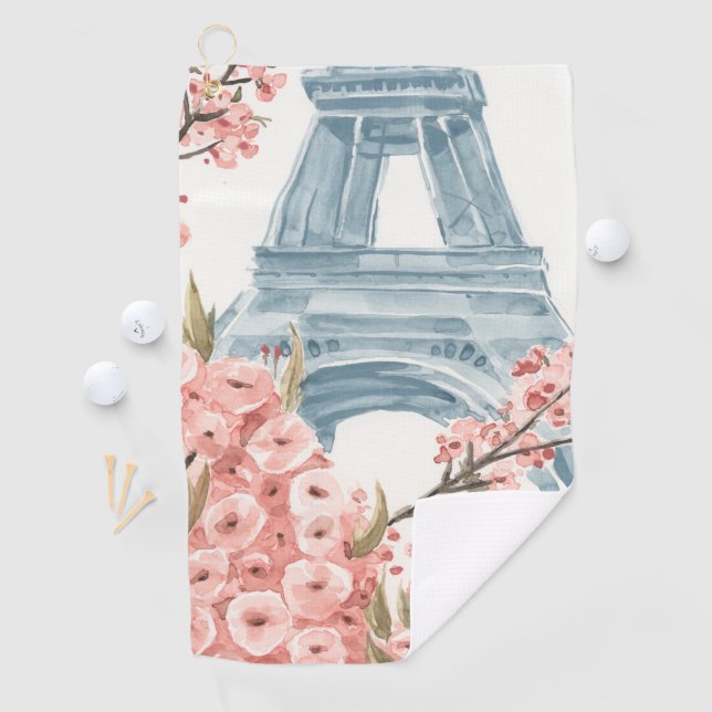 Paris Cherry Blossoms Golf Towel (InSitu)