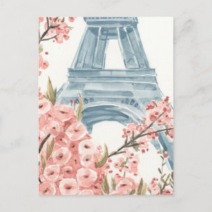 Paris Cherry Blossoms Postcard