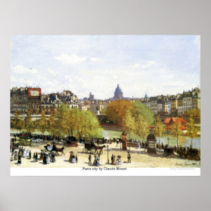 Paris city by Claude Monet Poster