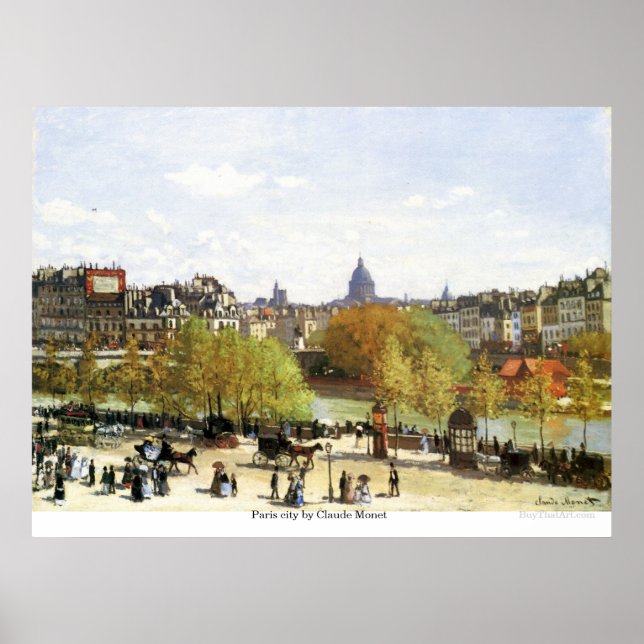 Paris city by Claude Monet Poster (Front)