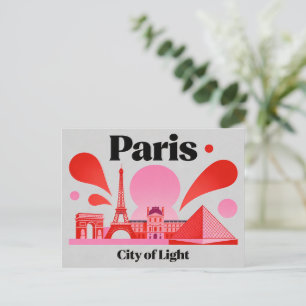 Paris City of Light Vintage Travel Postcard