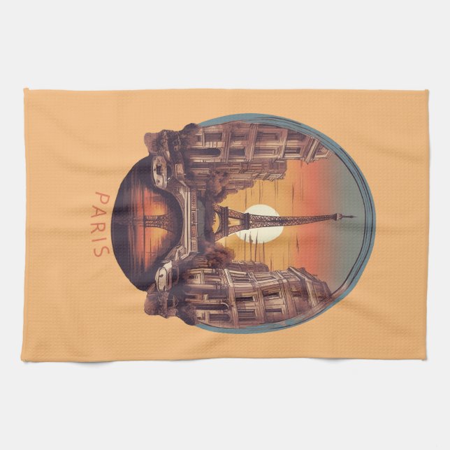 Paris, City of Love & Light Tea Towel (Horizontal)