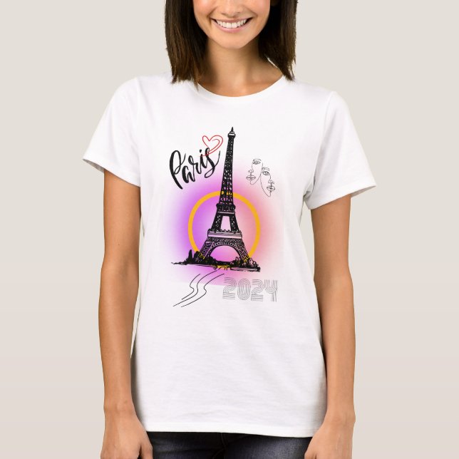 Paris City of Love  T-Shirt (Front)