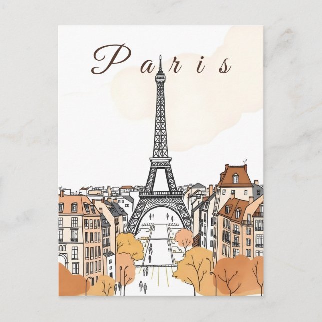Paris city  postcard (Front)