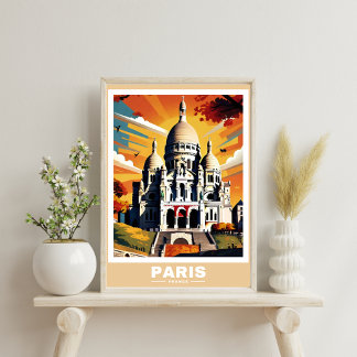 Paris Cityscape - Iconic Landmarks Poster