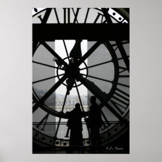 Paris Clock Poster