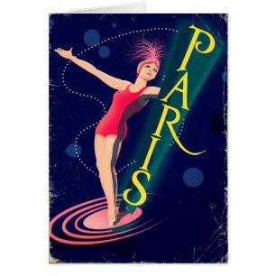 Paris Club vintage travel poster