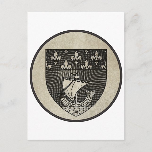 Paris Coat of Arms Postcard (Front)