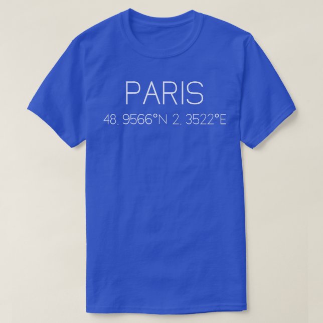 Paris Coordinates 2 T-Shirt (Design Front)