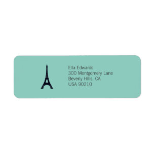 Paris Customisable Return Address Label