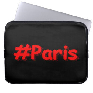 "#Paris" Cute Design. Buy Now Laptop Sleeve