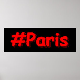 "#Paris" Cute Design. Buy Now Poster