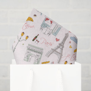Paris Decoupage Paper, Eiffel Tower Tissue Paper