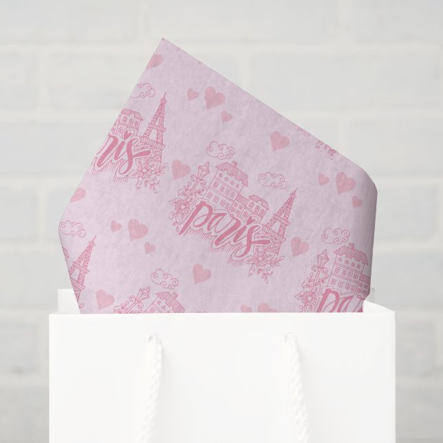 Paris Decoupage Tissue Paper, Eiffel Tower Paper (Gift Bag)