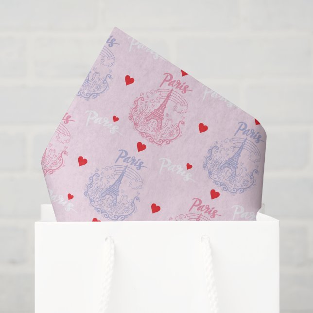 Paris Decoupage Tissue Paper, Eiffel Tower Paper (Gift Bag)