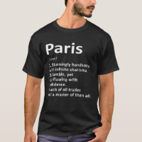 Paris Definition Personalised Name Funny Birthday 