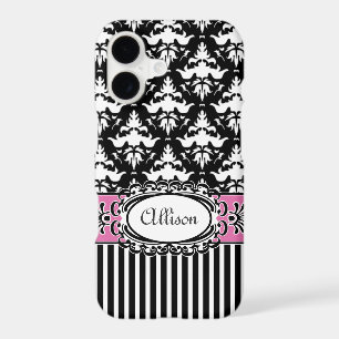 Paris Demoiselle Damask Pink and Black