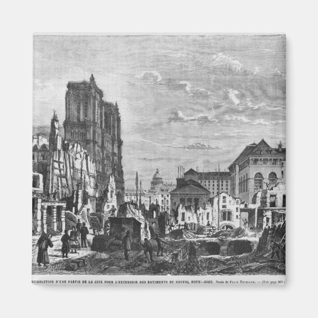 Paris, demolition of a part of the Cite Magnet (Front)