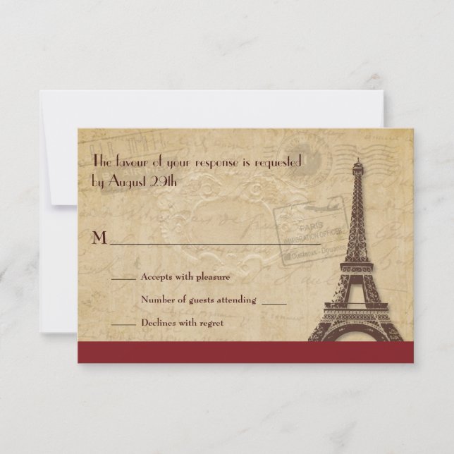 Paris Destination Wedding Response (Front)