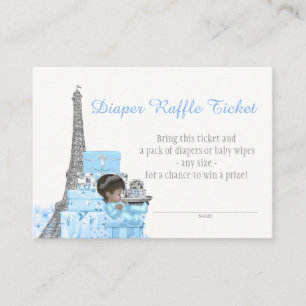 Paris Diaper Raffle Tickets Enclosure Card