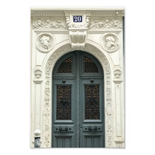 Paris Door Green Number 20 - Photo Print