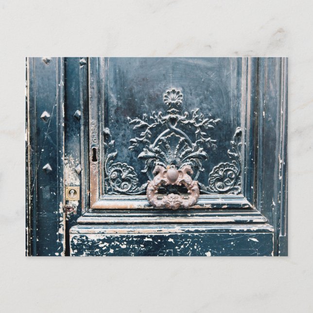 Paris Door Knocker Photo Postcard (Front)