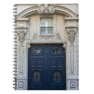 Paris Door Navy Blue - Notebook