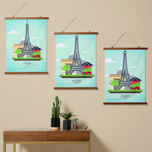 Paris Eifel Tower Hanging Tapestry