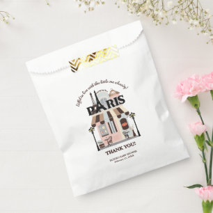 Paris Eiffel in Love French Cafe Baby Shower  Favour Bag