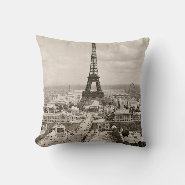 Paris: Eiffel Tower, 1900 Cushion (Front)