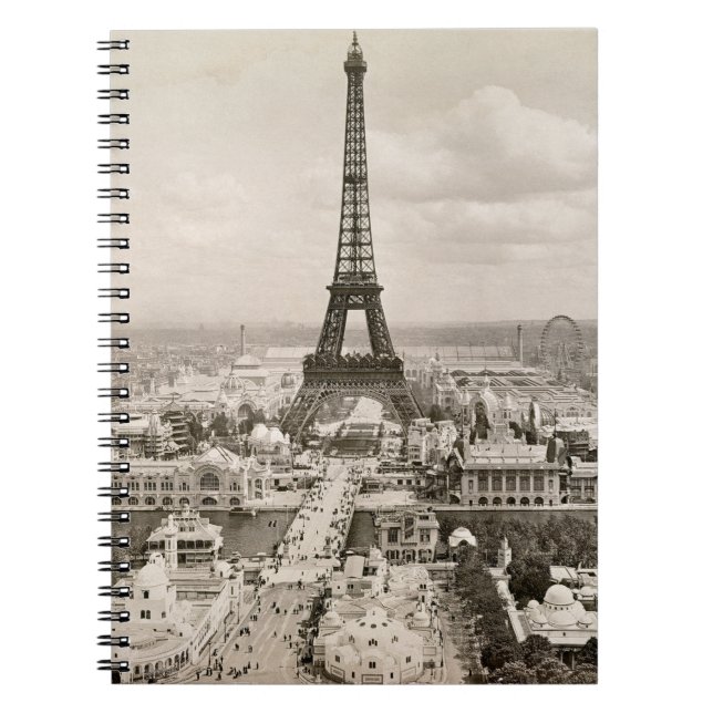 Paris: Eiffel Tower, 1900 Notebook (Front)
